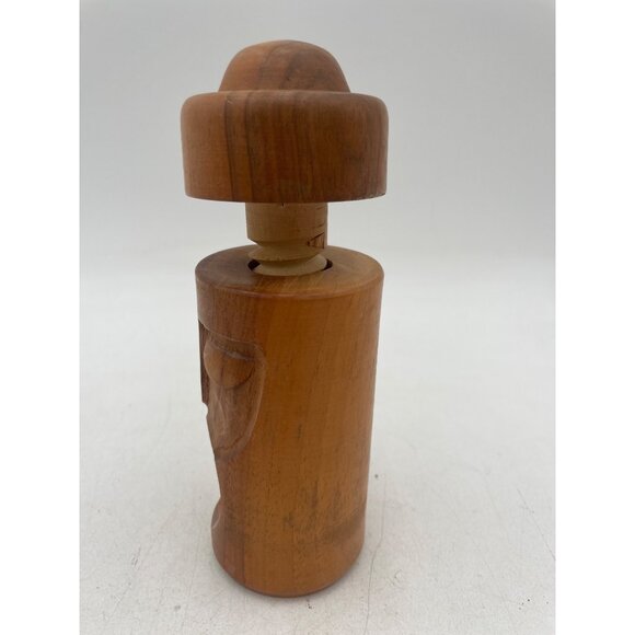 Vintage Wooden Tiki Style Nutcracker Christmas Holiday Decor 7" - Picture 2 of 6